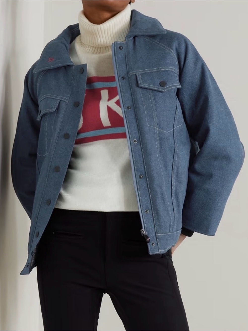 PERFECT MOMENT X DL1961 Corentine Embroidered Denim Winter Jacket